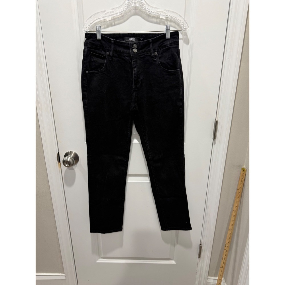 Hudson Womens Jeans Flap Back Pockets Black Size 8